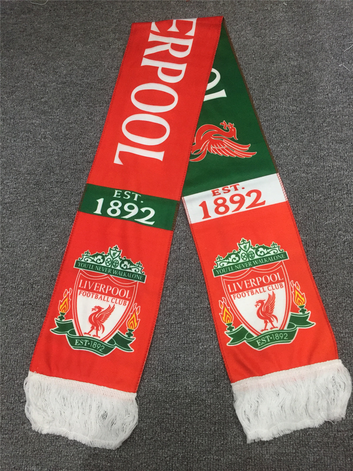 EST. 1892 צעיף אוהדים ליברפול – אדום ירוק