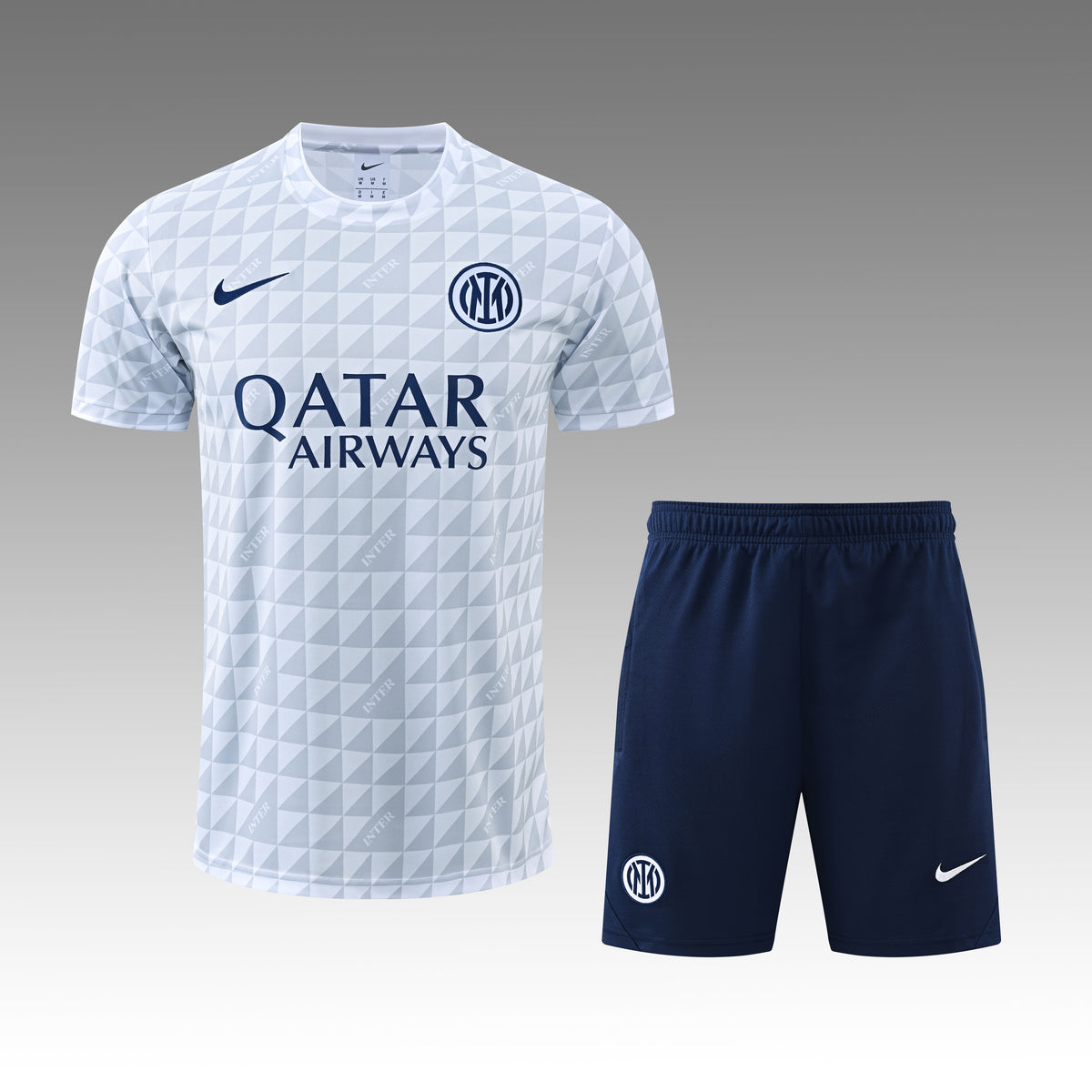 Inter Milan חליפת כדורגל קצרה אינטר מילאנו 2026/27 בצבע לבן