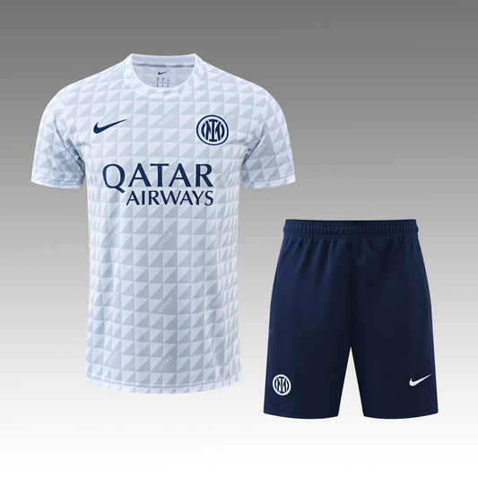 Inter Milan חליפת כדורגל קצרה אינטר מילאנו 2026/27 בצבע לבן