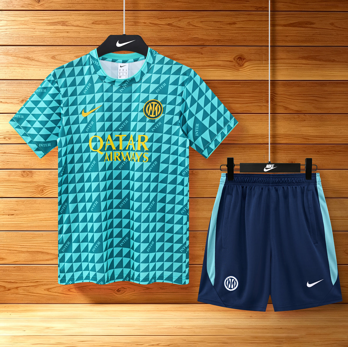 Inter Milan חליפת כדורגל קצרה אינטר מילאנו 2026/27 בצבע טורקיז