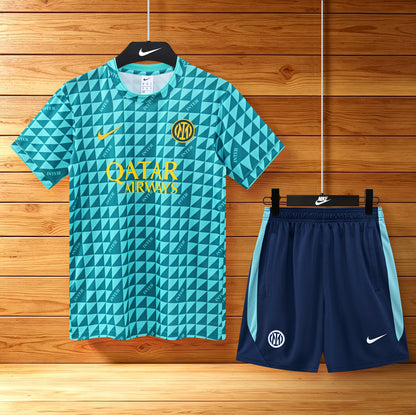 Inter Milan חליפת כדורגל קצרה אינטר מילאנו 2026/27 בצבע טורקיז