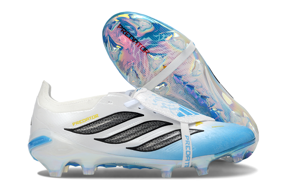Predator Elite Tongue FG 26 – White/Blue Edition - נעלי אדידס