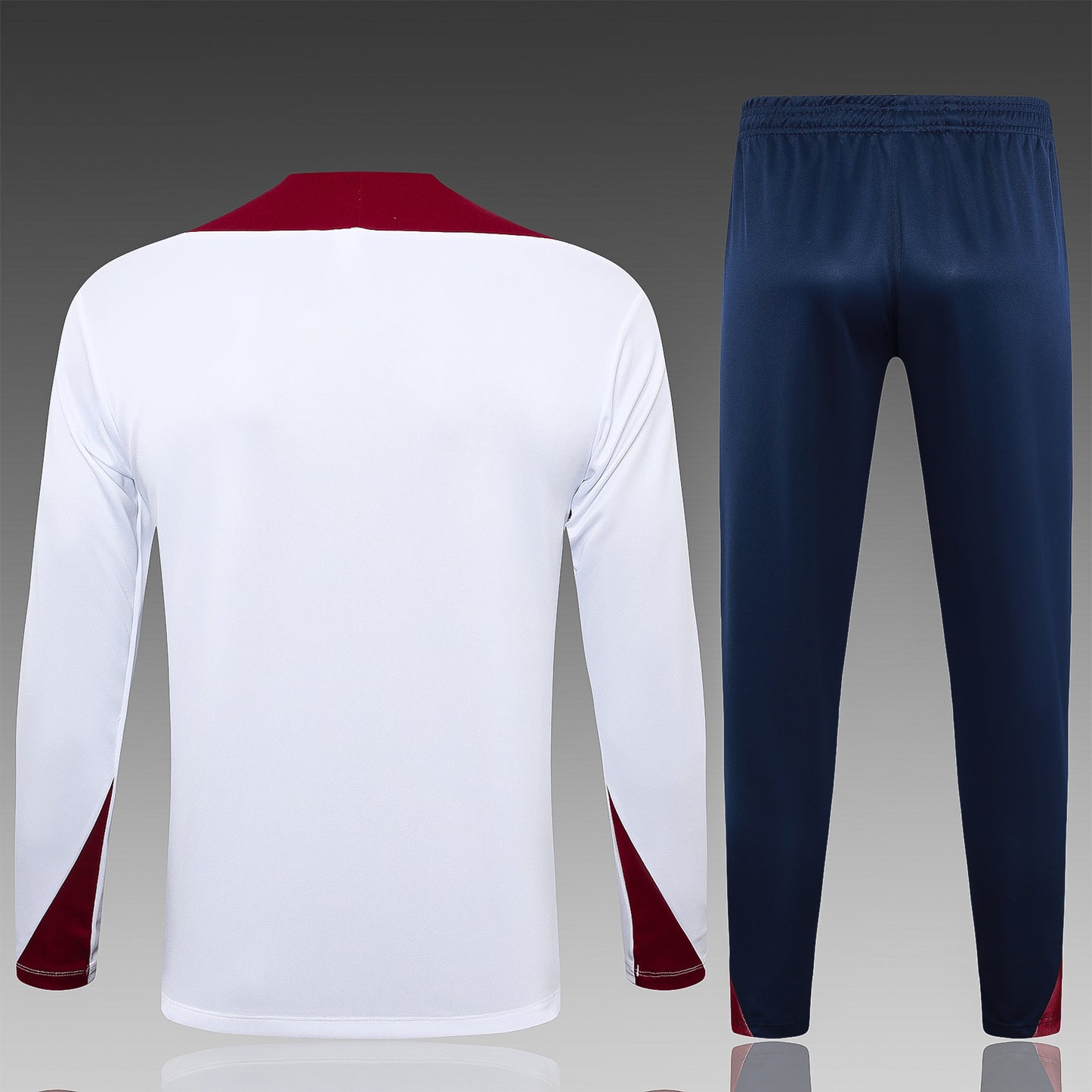 חליפת אימון לבנה וכחולה כחולה של אנגליה 24/25 - מהדורת חצי רוכסן