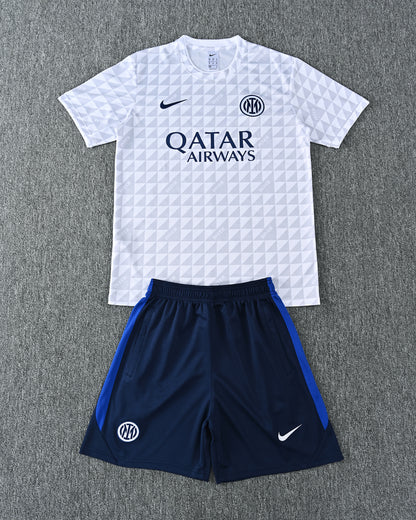 Inter Milan חליפת כדורגל קצרה אינטר מילאנו 2026/27 בצבע לבן