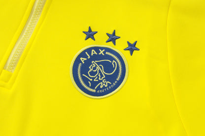 ⚽💛💙Ajax חליפת אימון אייאקס 24/25 – צהוב ־ כחול עם כובע