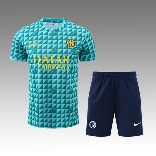 Inter Milan חליפת כדורגל קצרה אינטר מילאנו 2026/27 בצבע טורקיז