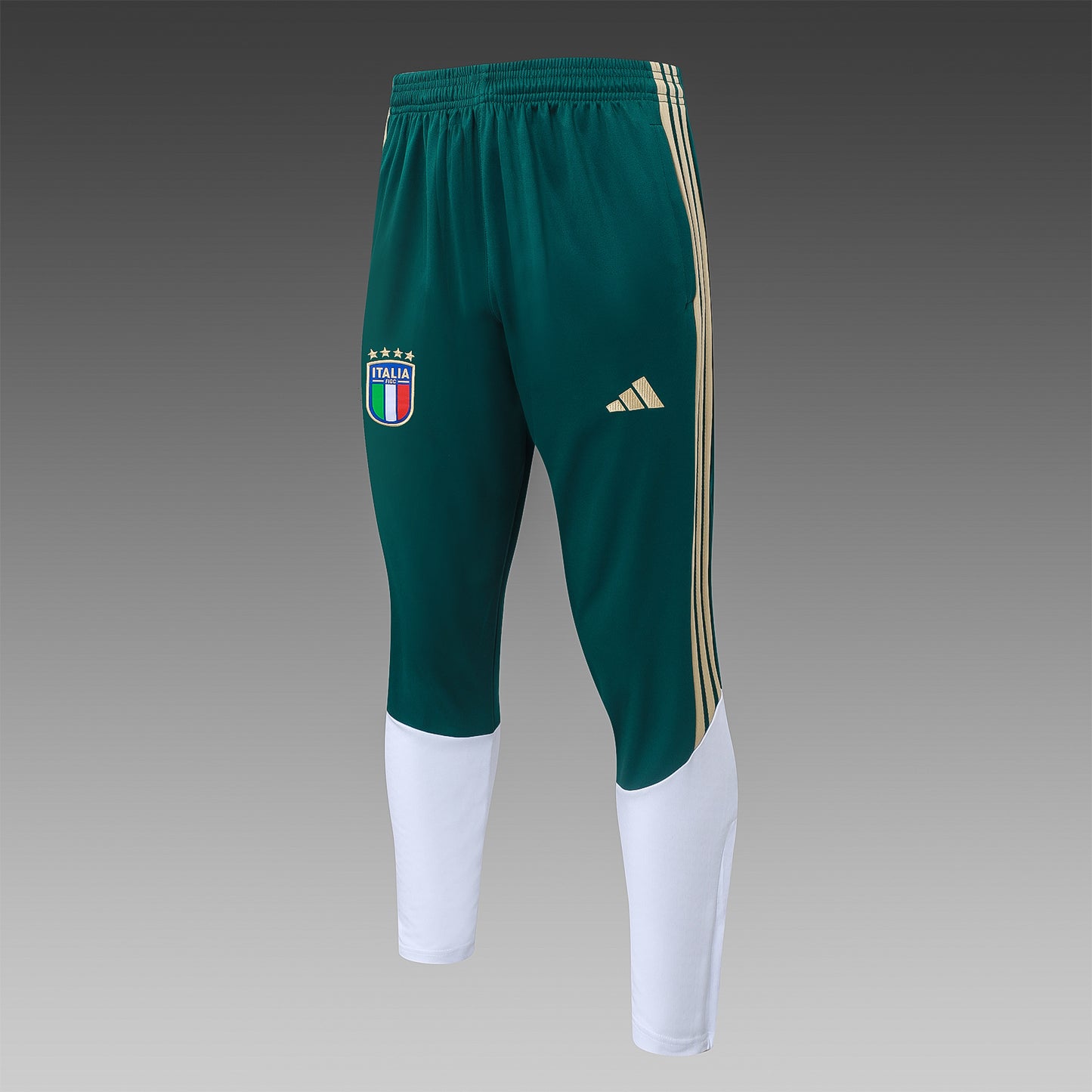 חליפת אימון איטליה 26/27 – דגם חצי רוכסן (ירוק כהה)